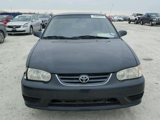 1NXBR12EX2Z626773 - 2002 TOYOTA COROLLA CE BLACK photo 9