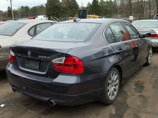 WBAVD53577A007382 - 2007 BMW 335 XI GRAY photo 4