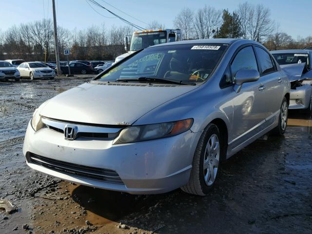 1HGFA165X7L046963 - 2007 HONDA CIVIC LX SILVER photo 2