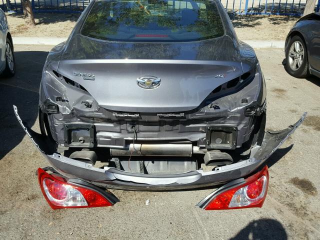 KMHHT6KD9BU045135 - 2011 HYUNDAI GENESIS CO GRAY photo 9