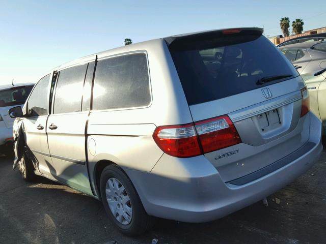 5FNRL38256B087135 - 2006 HONDA ODYSSEY LX SILVER photo 3