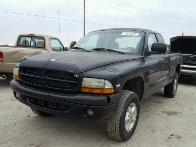 1B7GG22X4YS529936 - 2000 DODGE DAKOTA BLACK photo 2