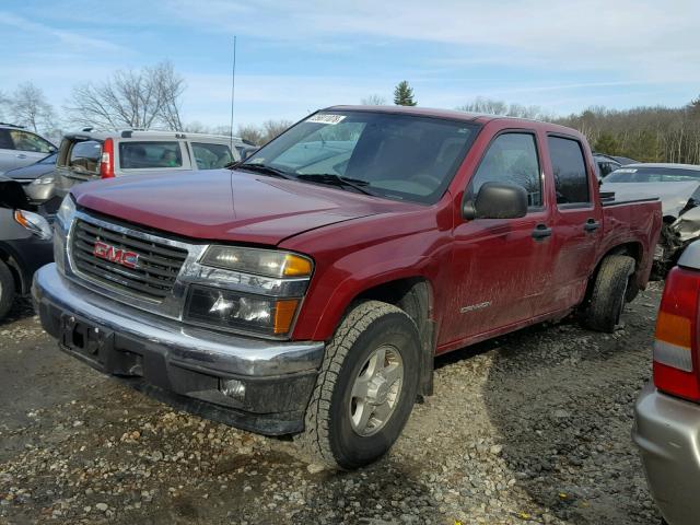 1GTDT136258110801 - 2005 GMC CANYON RED photo 2