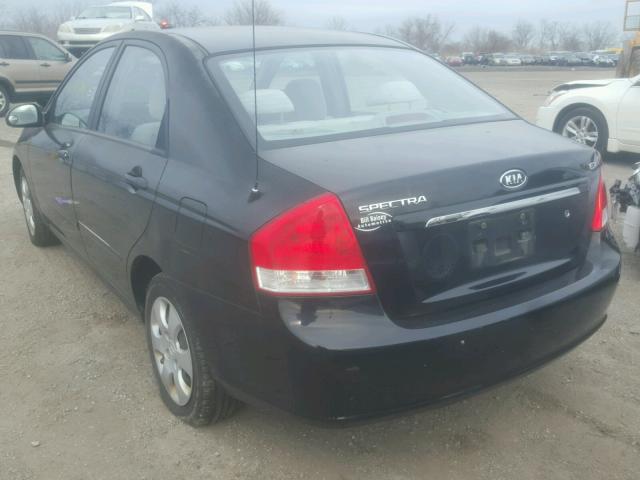 KNAFE121775482483 - 2007 KIA SPECTRA EX BLACK photo 3