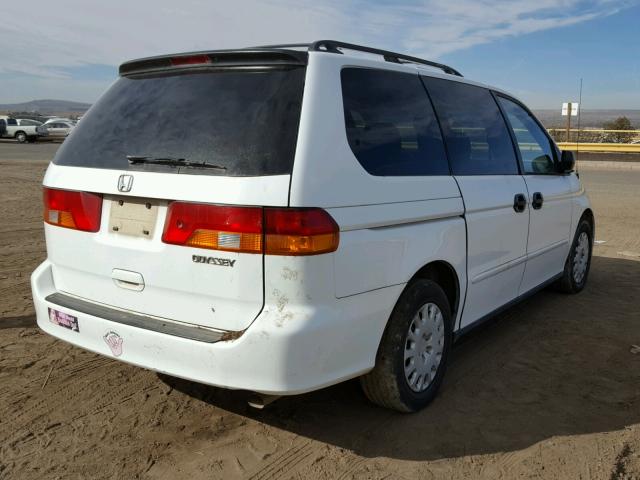 2HKRL18512H500386 - 2002 HONDA ODYSSEY LX WHITE photo 4