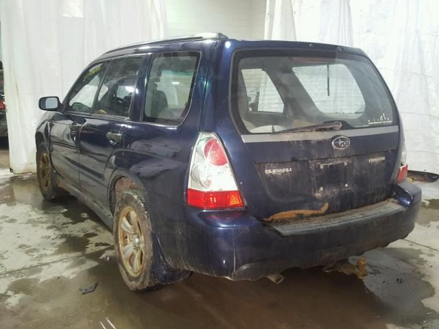 JF1SG63676G701017 - 2006 SUBARU FORESTER 2 BLUE photo 3