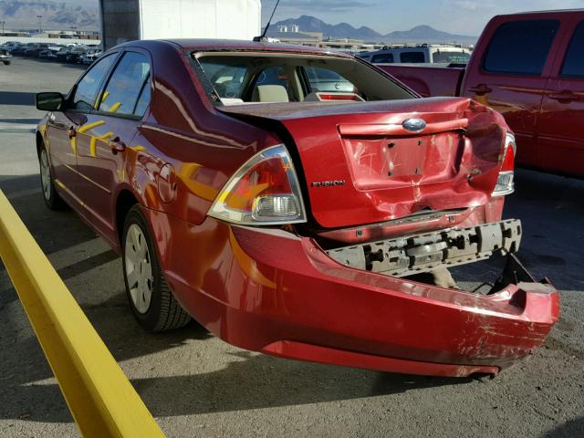 3FAHP06Z18R197380 - 2008 FORD FUSION S MAROON photo 3