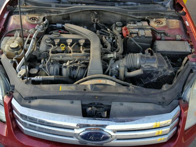 3FAHP06Z18R197380 - 2008 FORD FUSION S MAROON photo 7