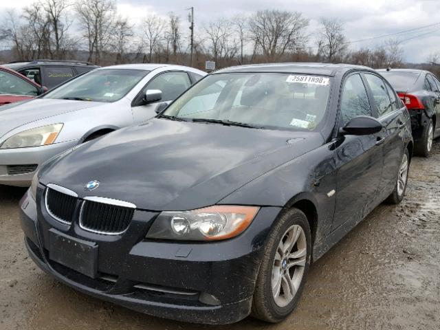 WBAVC935X8K044531 - 2008 BMW 328 XI BLACK photo 2