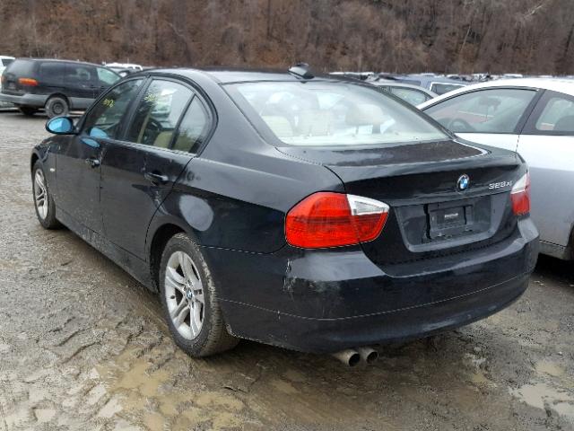 WBAVC935X8K044531 - 2008 BMW 328 XI BLACK photo 3