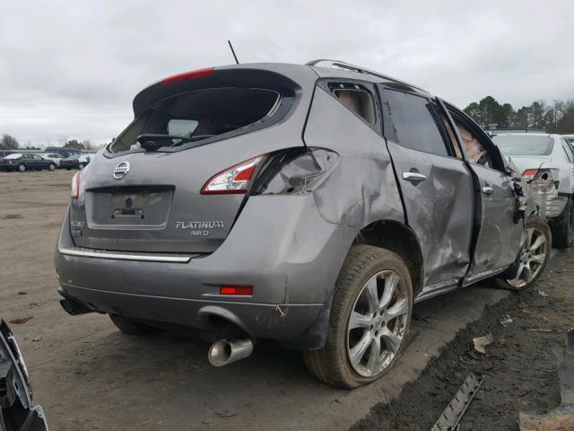 JN8AZ1MW1CW202656 - 2012 NISSAN MURANO S SILVER photo 4