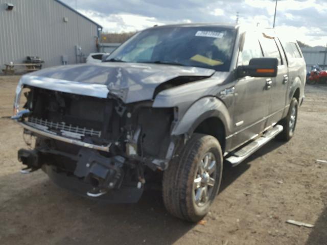 1FTFW1ET3DFA10655 - 2013 FORD F150 SUPER GRAY photo 2