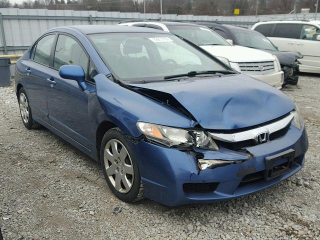 1HGFA16569L011467 - 2009 HONDA CIVIC LX BLUE photo 1