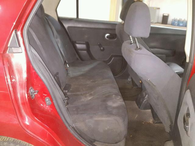 3N1BC11E09L440755 - 2009 NISSAN VERSA S RED photo 6