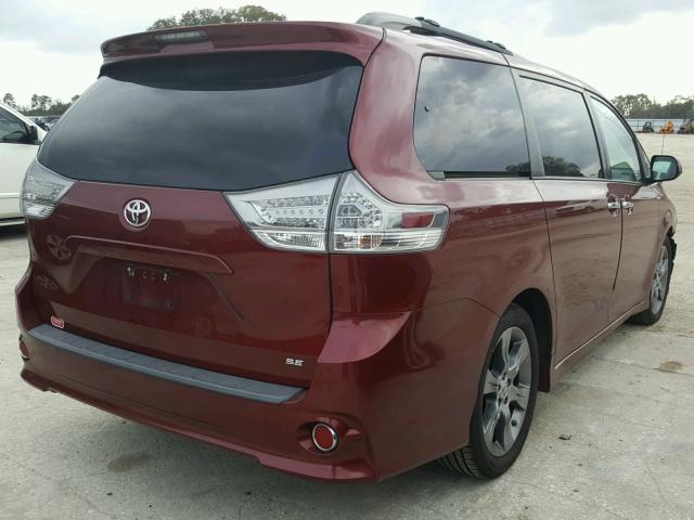 5TDXK3DC6DS376574 - 2013 TOYOTA SIENNA SPO RED photo 4