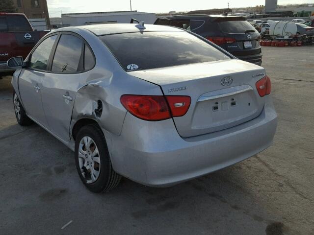 KMHDU4AD6AU991709 - 2010 HYUNDAI ELANTRA BL SILVER photo 3