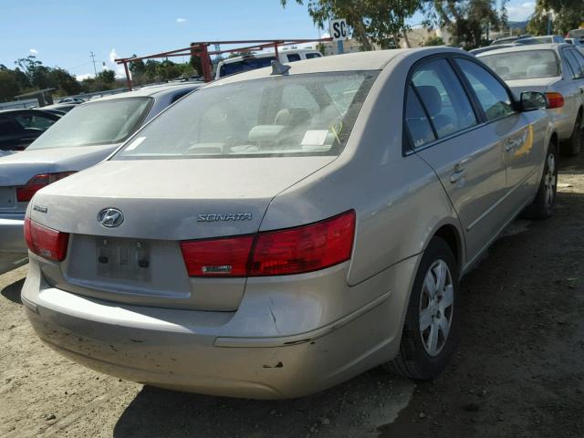 5NPET46C39H432118 - 2009 HYUNDAI SONATA GLS GOLD photo 4