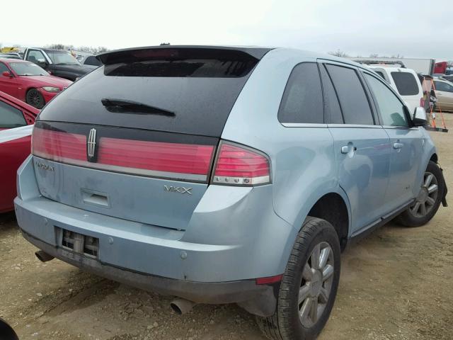 2LMDU68C58BJ07224 - 2008 LINCOLN MKX BLUE photo 4