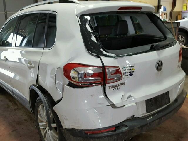 WVGBV7AX0CW509632 - 2012 VOLKSWAGEN TIGUAN S WHITE photo 9