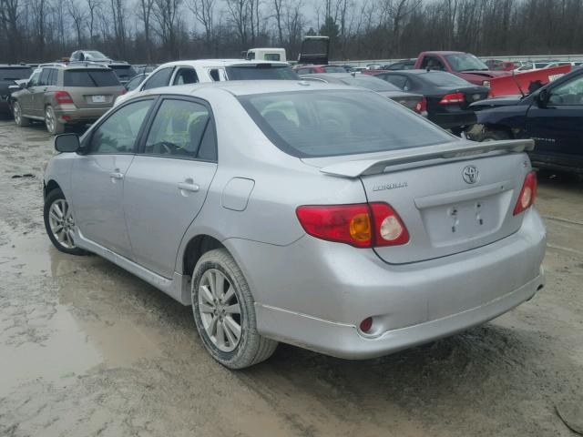 1NXBU40EX9Z152059 - 2009 TOYOTA COROLLA BA SILVER photo 3