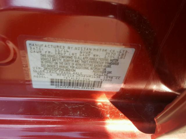 3N1CE2CP2HL353134 - 2017 NISSAN VERSA NOTE RED photo 10