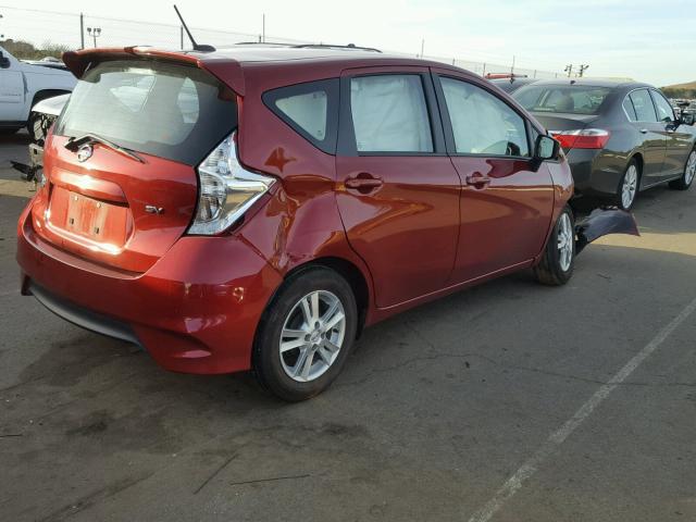 3N1CE2CP2HL353134 - 2017 NISSAN VERSA NOTE RED photo 4