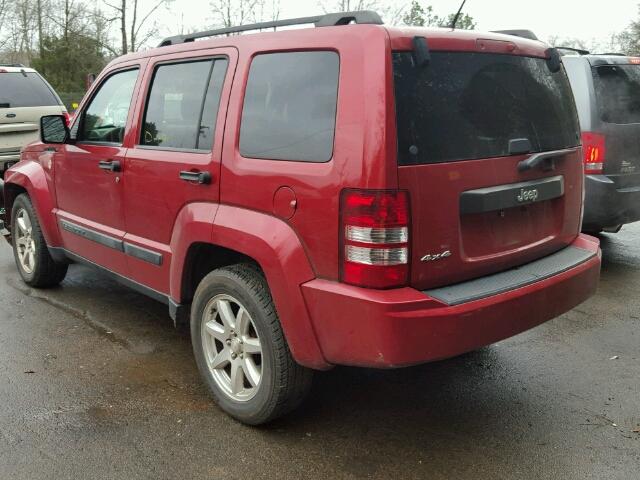 1J4PN2GK0AW135992 - 2010 JEEP LIBERTY SP BURGUNDY photo 3