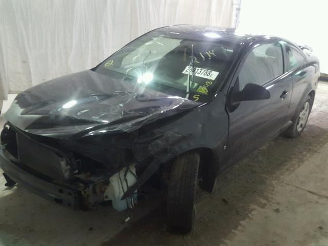 1G1AK15F267640107 - 2006 CHEVROLET COBALT LS BLACK photo 2