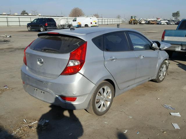 KMHCU5AE1DU079990 - 2013 HYUNDAI ACCENT GLS SILVER photo 4