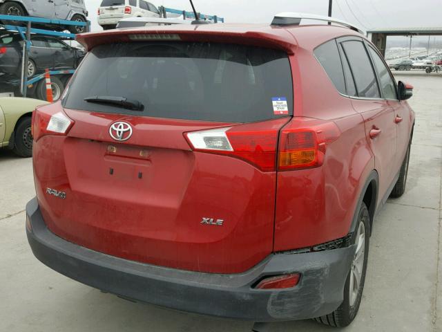 JTMWFREV9FJ039402 - 2015 TOYOTA RAV4 XLE RED photo 4