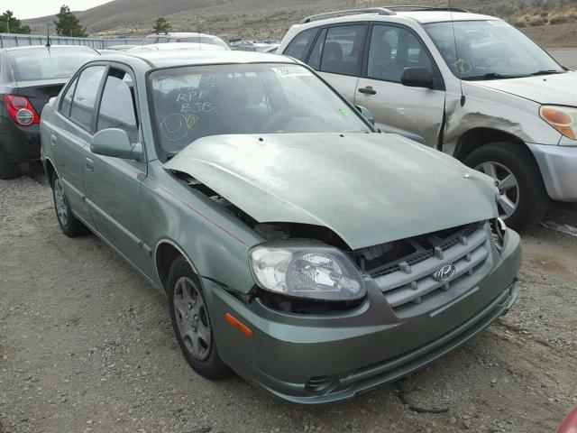 KMHCG45C04U541062 - 2004 HYUNDAI ACCENT GL GREEN photo 1