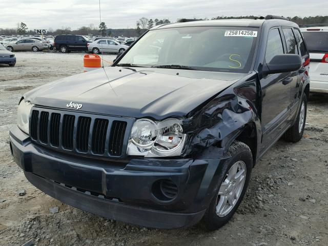 1J4GS48K76C193559 - 2006 JEEP GRAND CHER GREEN photo 2