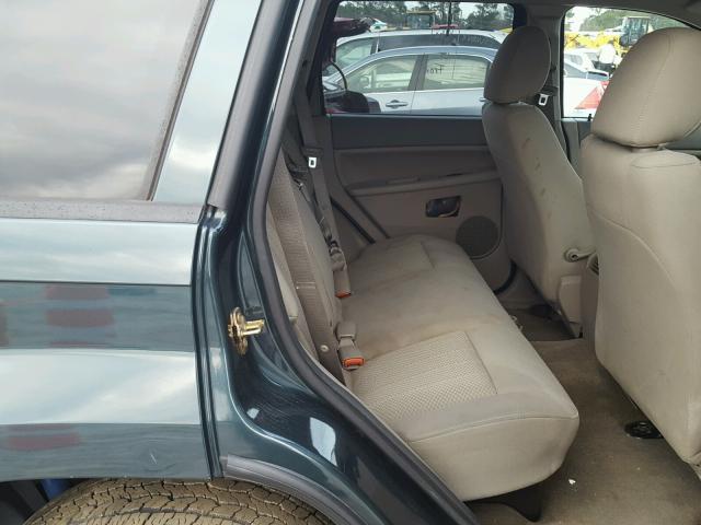 1J4GS48K76C193559 - 2006 JEEP GRAND CHER GREEN photo 6