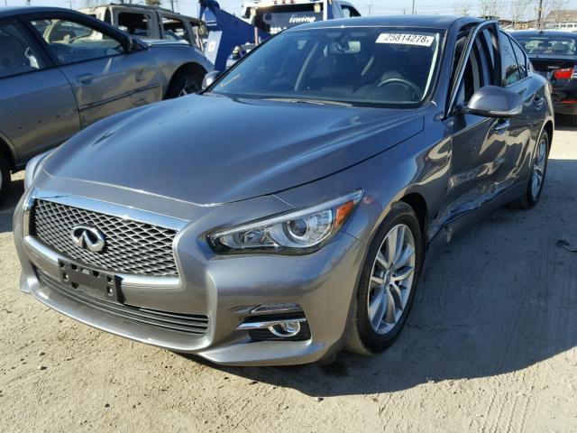 JN1BV7AP1FM351874 - 2015 INFINITI Q50 BASE CHARCOAL photo 2