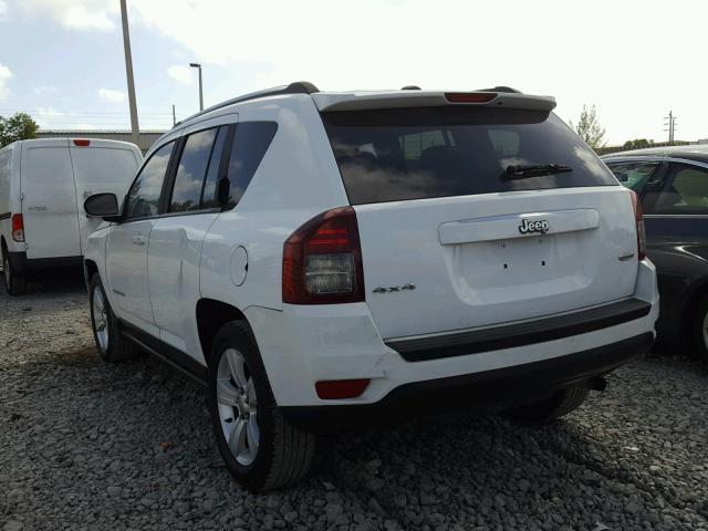 1C4NJDEB8ED661635 - 2014 JEEP COMPASS LA WHITE photo 3