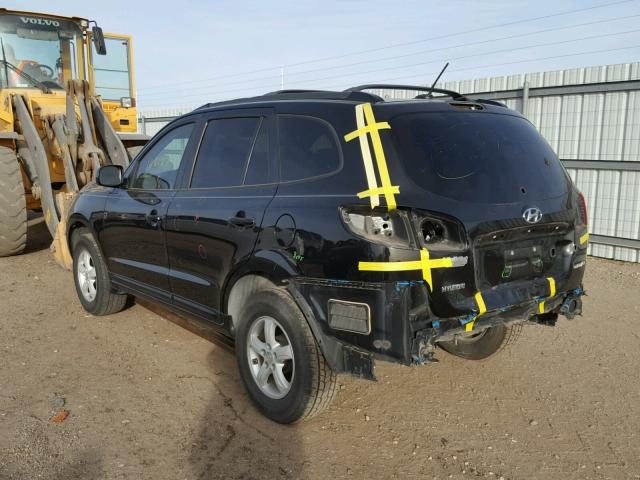 5NMSG13D57H104633 - 2007 HYUNDAI SANTA FE G BLACK photo 3