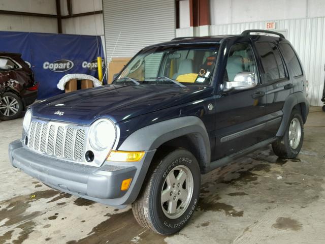 1J4GL48K36W252103 - 2006 JEEP LIBERTY SP BLUE photo 2