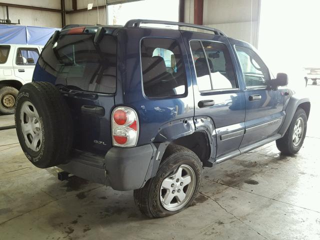 1J4GL48K36W252103 - 2006 JEEP LIBERTY SP BLUE photo 4