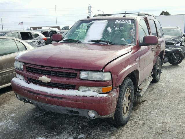 1GNEK13Z34R237798 - 2004 CHEVROLET TAHOE K150 MAROON photo 2