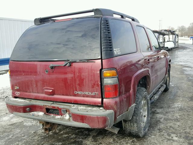 1GNEK13Z34R237798 - 2004 CHEVROLET TAHOE K150 MAROON photo 4