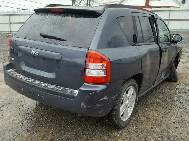 1J8FF47W57D396836 - 2007 JEEP COMPASS BLUE photo 4