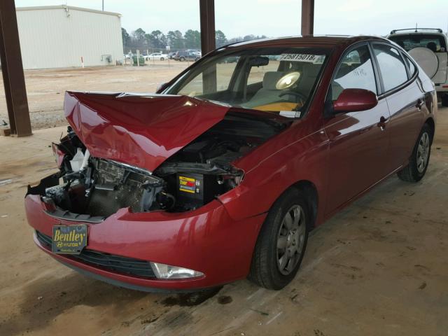 KMHDU46D78U455340 - 2008 HYUNDAI ELANTRA GL RED photo 2