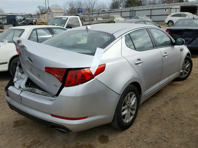 KNAGM4A76B5152597 - 2011 KIA OPTIMA LX SILVER photo 4