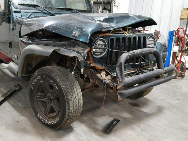 1J4FA29136P716805 - 2006 JEEP WRANGLER / BLUE photo 10