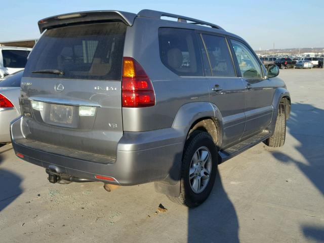 JTJBT20X130020140 - 2003 LEXUS GX 470 GRAY photo 4