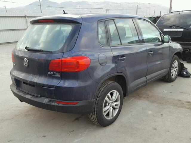 WVGBV7AX1DW502724 - 2013 VOLKSWAGEN TIGUAN S BLUE photo 4