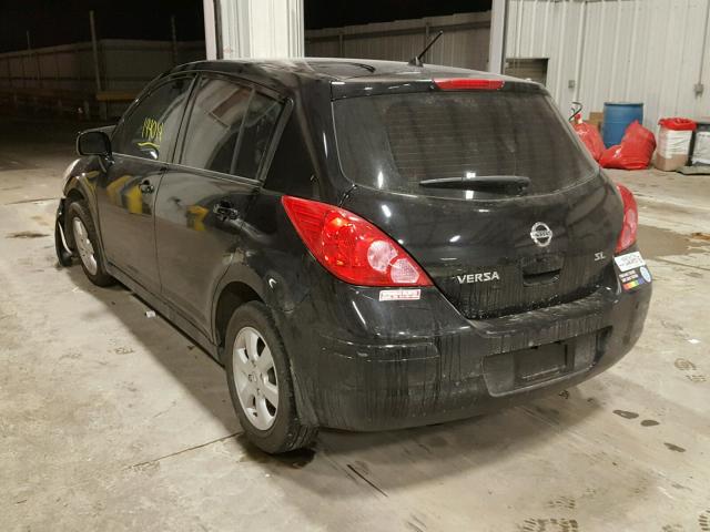 3N1BC13E99L378334 - 2009 NISSAN VERSA S BLACK photo 3