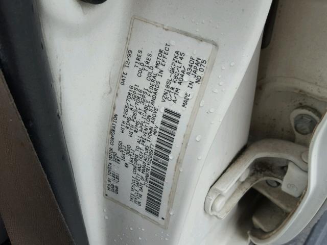 JT3HN87R1Y0289977 - 2000 TOYOTA 4RUNNER LI WHITE photo 10