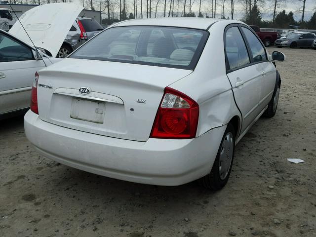 KNAFE121755149469 - 2005 KIA NEW SPECTR WHITE photo 4