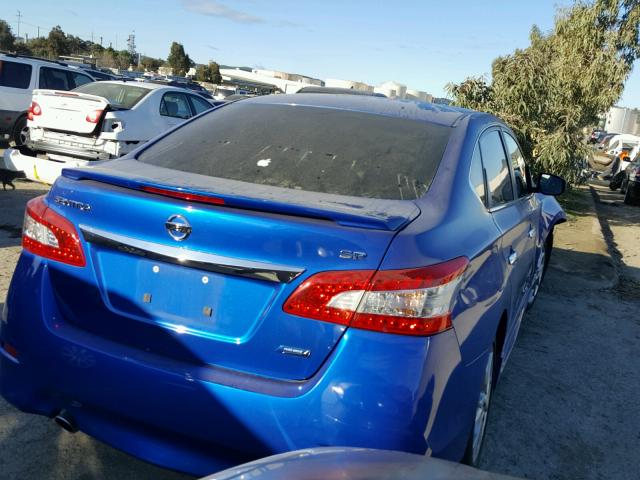 3N1AB7APXEY303824 - 2014 NISSAN SENTRA S BLUE photo 4